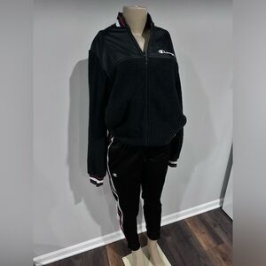 Champion Tracksuit Size Small Black Joggers And  Jacket